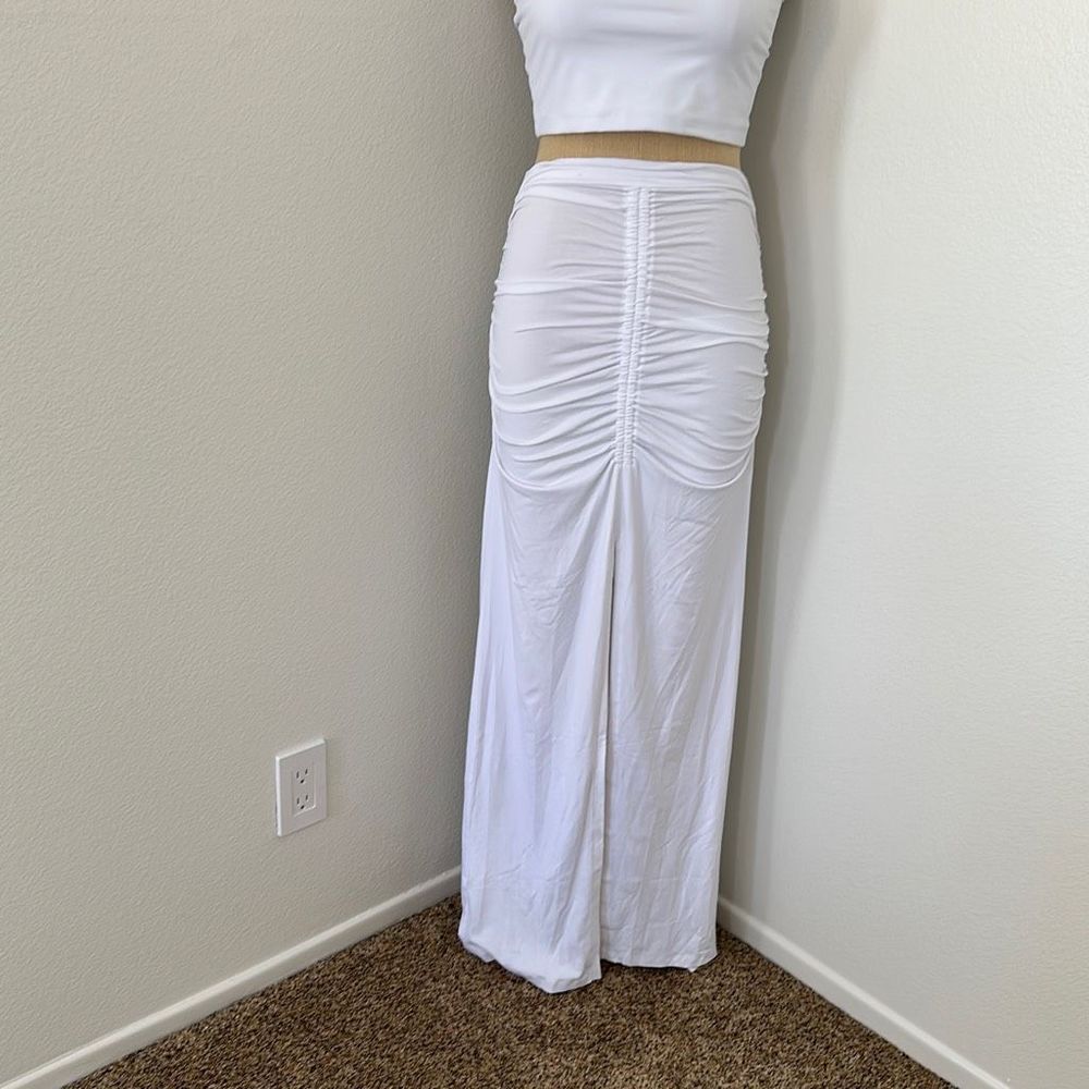Susana Monaco Gathered Jersey Skirt in Sugar Size S - Picture 5 of 8